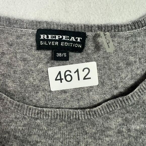 Repeat Silver Edition Sweater Womens 38/S Gray Black Cashmere Wool Ombre - Picture 4 of 7
